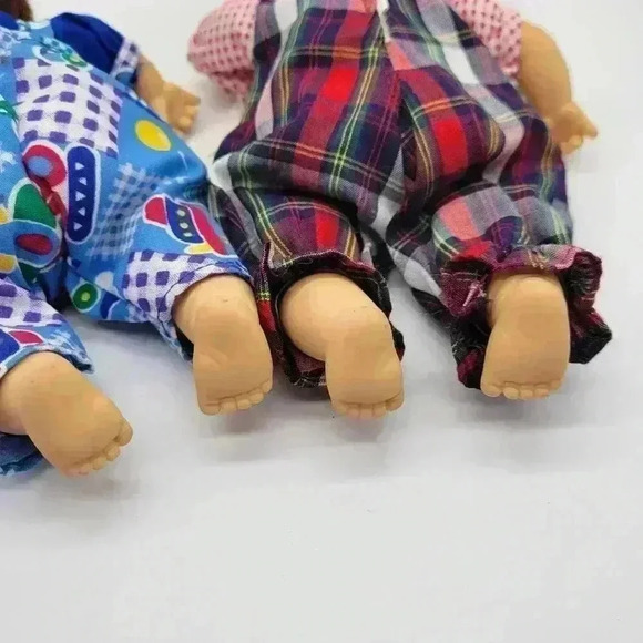 Vintage Lot of Two Palm Pals Bean Bag Kid Boy and Girl Pink Blue Outfit With Tag - Picture 10 of 14